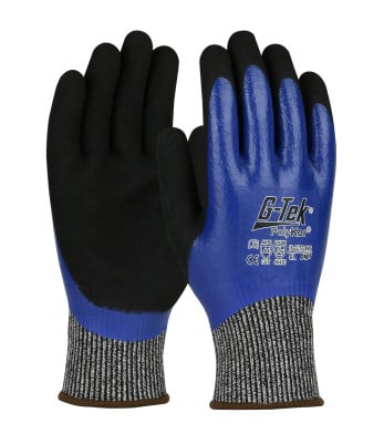 Lot de 12 gants G-Tek PolyKor anti-coupure D Bleu - PIP