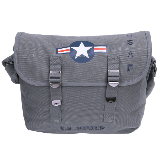 Leinwand-Umhängetasche US Air Force Grau - Fostex