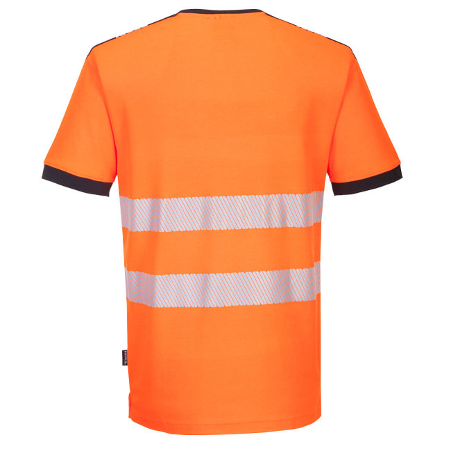 T-Shirt mit V-Ausschnitt PW3 Hi-Vis orange - Portwest