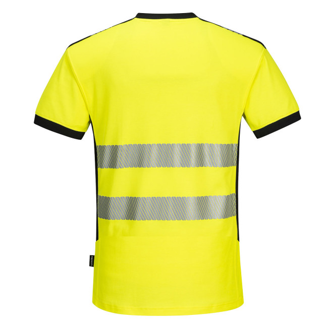 T-Shirt mit V-Ausschnitt PW3 Hi-Vis gelb - Portwest