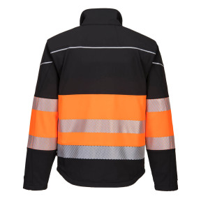 Veste Softshell PW3 Haute Visibilité classe 1 noir/orange - Portwest
