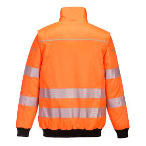 Blouson PW3 haute visibilité 3-en-1 orange - Portwest