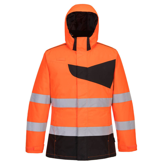 Parka zimowa wysokiej widoczności PW2 pomarańczowa - Portwest