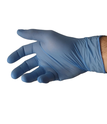 Boite de 100 gants nitrile bleu non poudré - EN374 - EN455