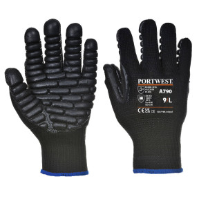 Gants anti vibration noir - Portwest