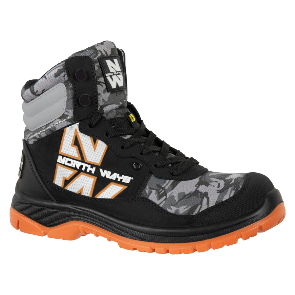 Scarpe Sicurezza Grafters Uomo – Alte Alla Caviglia, Pianta Larga EEEE – Taglia 48, Nero – S3 SRC