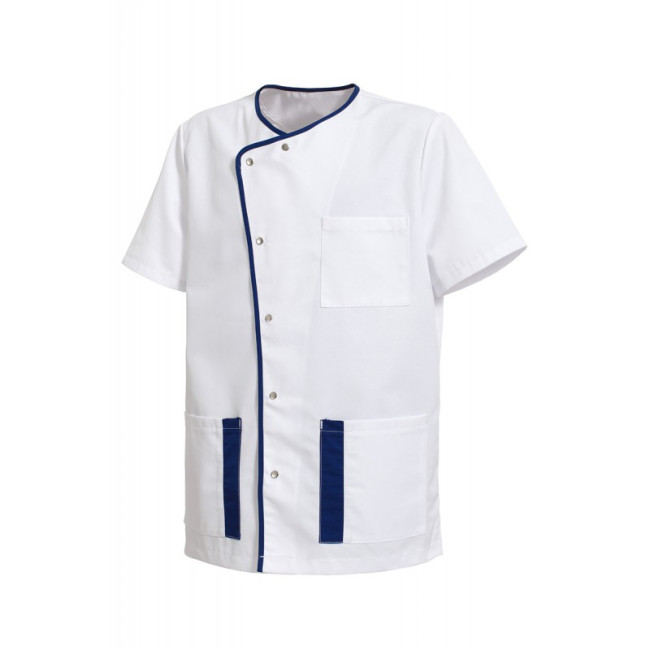 Herentunika Lilian antibacterieel Wit/Marine - Hasson