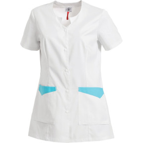 Dames tuniek Sonia Eco-Green Wit/Azuur - Hasson