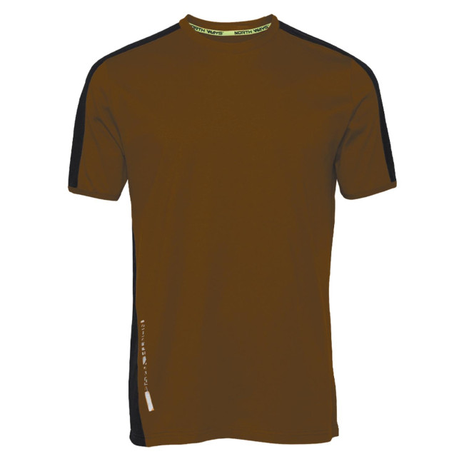 T-shirt met korte mouwen voor heren Andy camel - North Ways