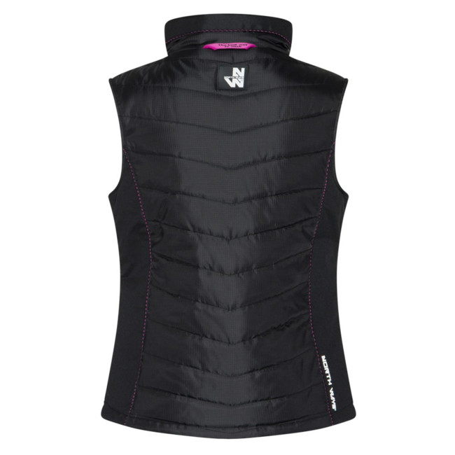 CONSTANCE - BLOUSON SANS MANCHES NOIR/ FUSCHIA