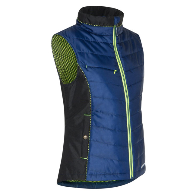 CONSTANCE - ÄRMELLOSE JACKE MARINEBLAU/ NEONGELB