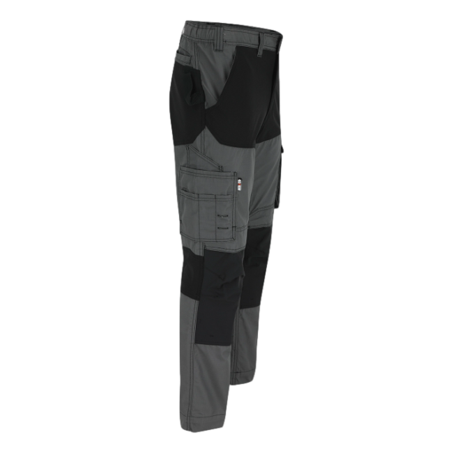 Pantalon de travail multipoches court Hector Charbon et noir - Herock