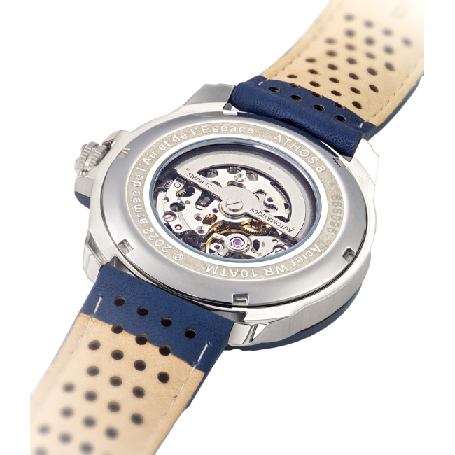 UHR PATROUILLE DE FRANCE ATHOS 8 blaues Leder
