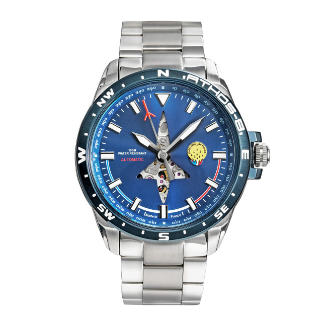MONTRE PATROUILLE DE FRANCE ATHOS 8 argent et bleu