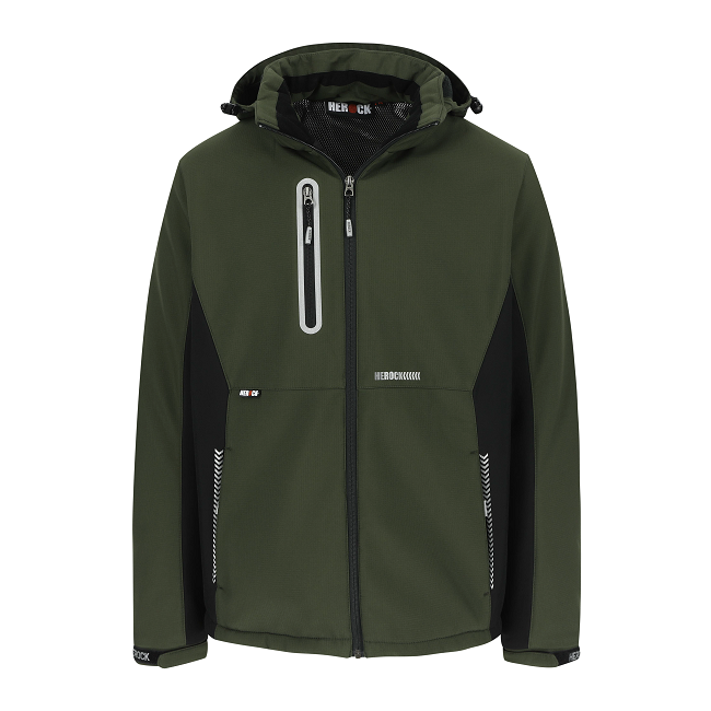 Softshell vest met meerdere zakken Taris kaki/zwart - Herock