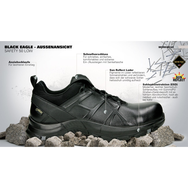 Buty bezpieczeństwa Black Eagle Safety 50.1 low S3 - Haix