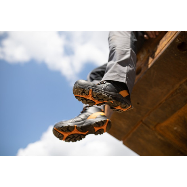 Buty bezpieczeństwa Black Eagle Safety 54 mid S3 czarne i pomarańczowe - Haix