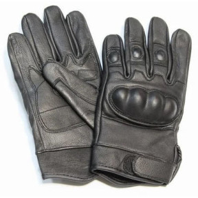 Gants tactiques en cuir noir - Miltec