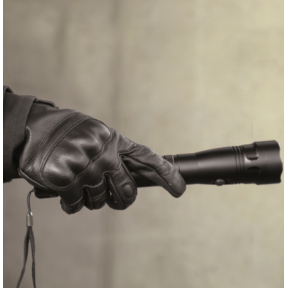 Gants tactiques en cuir noir - Miltec
