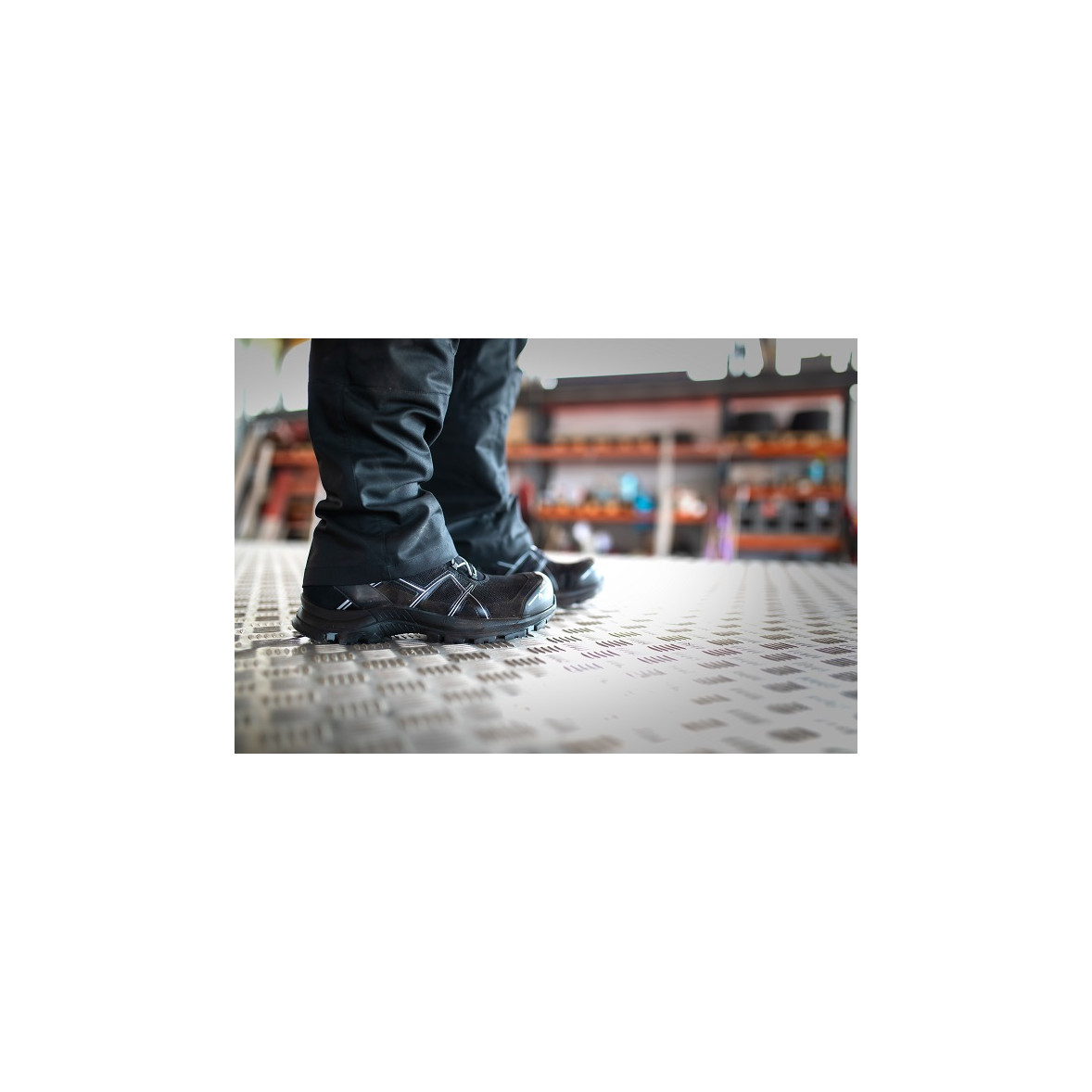 Haix Black Eagle Safety 41 Low Scarpe Antinfortunistiche - Basse, Nero/Argento, Modello Sportivo, Puntale Compositivo, S1P HRO HI CI SRC