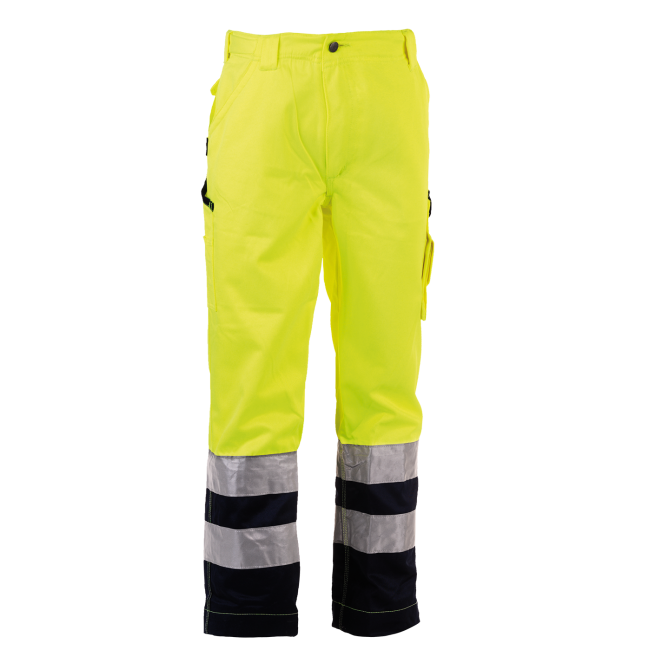 Pantalon de travail haute visibilité Olympus Jaune et bleu marine - Herock