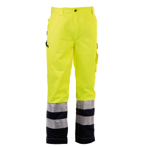 Pantalon de travail haute visibilité Olympus Jaune et bleu marine - Herock
