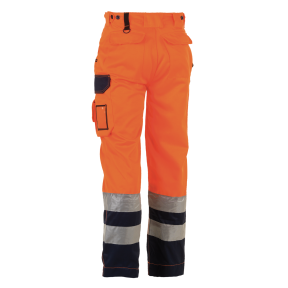 Pantalon de travail haute visibilité Olympus Orange et bleu marine - Herock