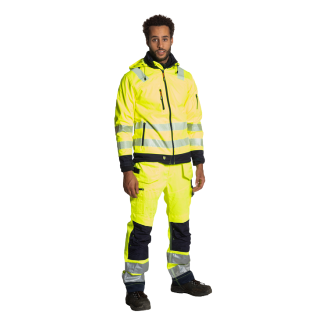 Pantalon de travail haute visibilité Olympus Jaune et bleu marine - Herock