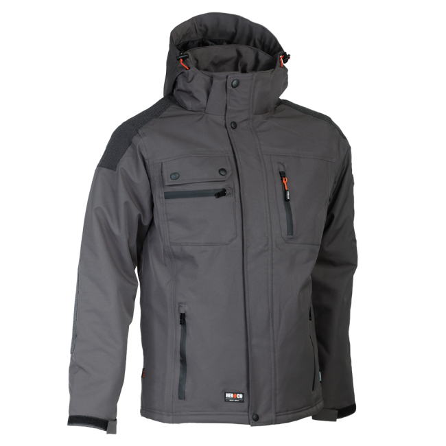 Wasserdichte Arbeitsjacke mit vielen Taschen Persia Grau - Herock