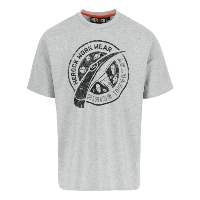 T-shirt z krótkimi rękawami Worker Jasnoszary - Herock