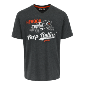 T-shirt manches courtes Rollin Gris foncé chiné - Herock