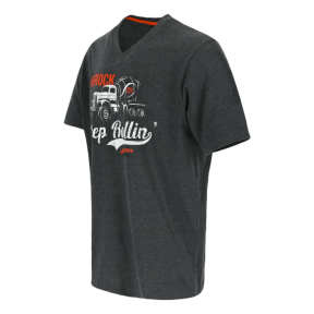 T-shirt manches courtes Rollin Gris foncé chiné - Herock