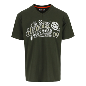 T-shirt manches courtes Barber Kaki foncé - Herock