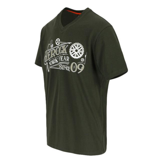T-shirt korte mouwen Barber Donkerkhaki - Herock