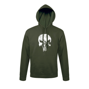 Sweatshirt Punisher Wit/Groen OD - Army Design by Summit Outdoor