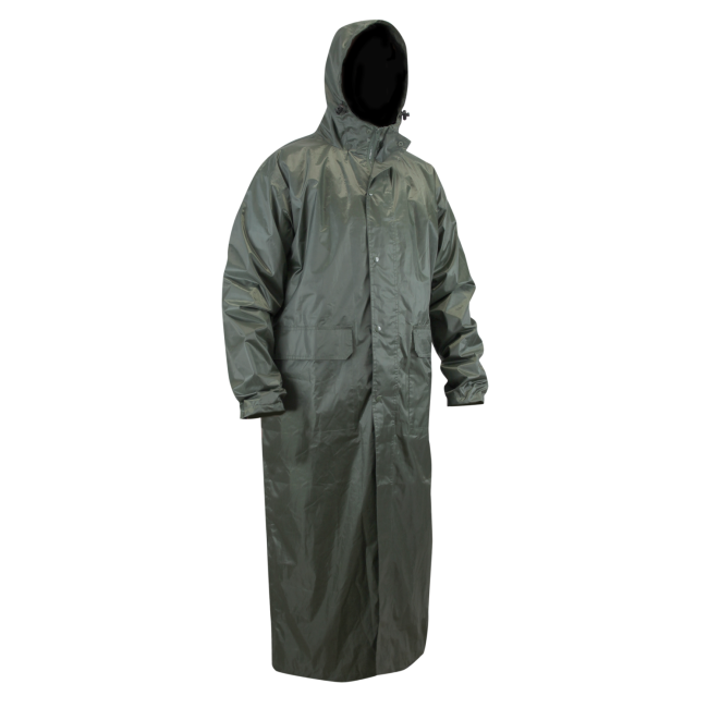 Lange, flexible Regenjacke Blizzard Dunkelkhaki - LMA