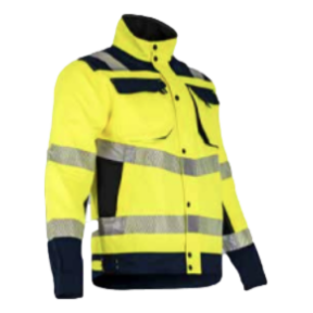 Hv vest Reflexion Fluorgeel en marineblauw - LMA
