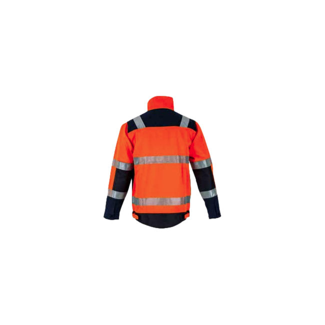Hv vest Ampoule Fluororanje en marineblauw - LMA