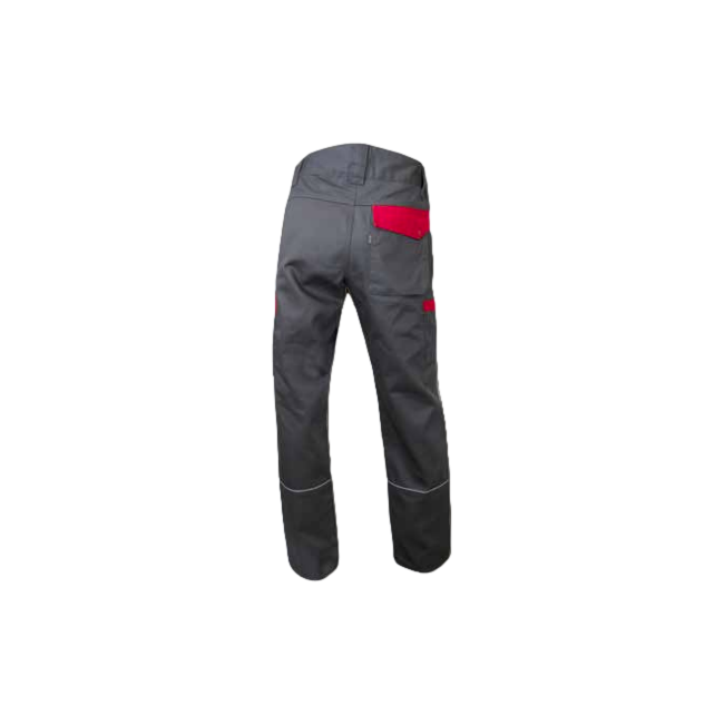 Tweekleurige broek Lin retro bies Grijs en rood - LMA