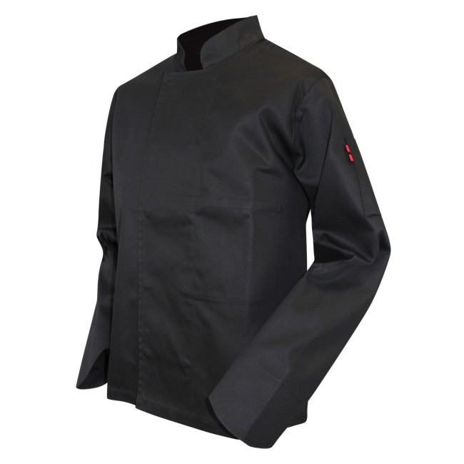 Veste de cuisine ml pressions cachées Passoire Noir - LMA