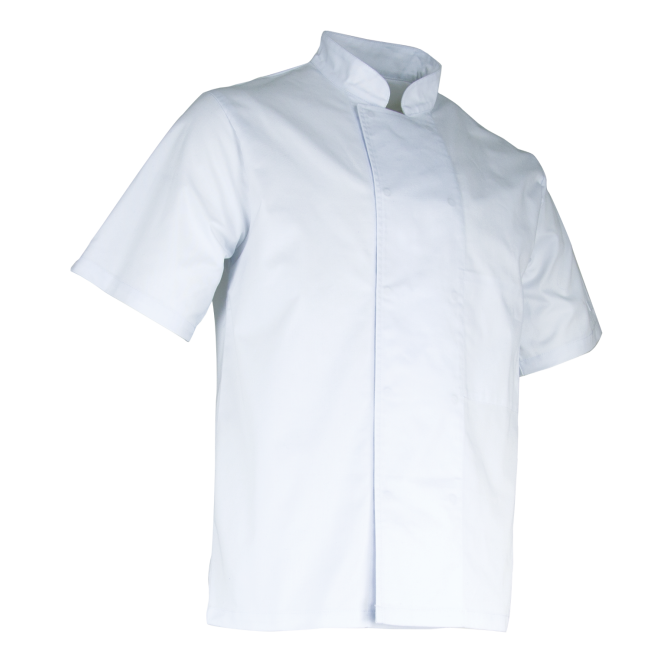 Veste de cuisine mc pressions cachées Aubergine Blanc - LMA