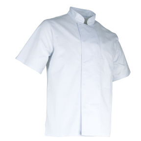 Veste de cuisine mc pressions cachées Aubergine Blanc - LMA