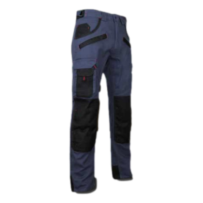 Zweifarbige Hose mit Knietaschen Authentic Briquet Dunkelblau und schwarz - LMA