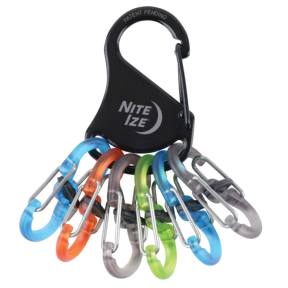 Porte-clés KeyRack Locker avec mousqueton + 6 S-biners plastique - Nite Ize