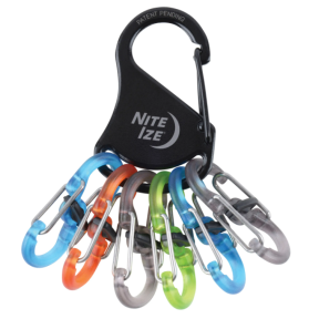Porte-clés KeyRack Locker avec mousqueton + 6 S-biners plastique - Nite Ize