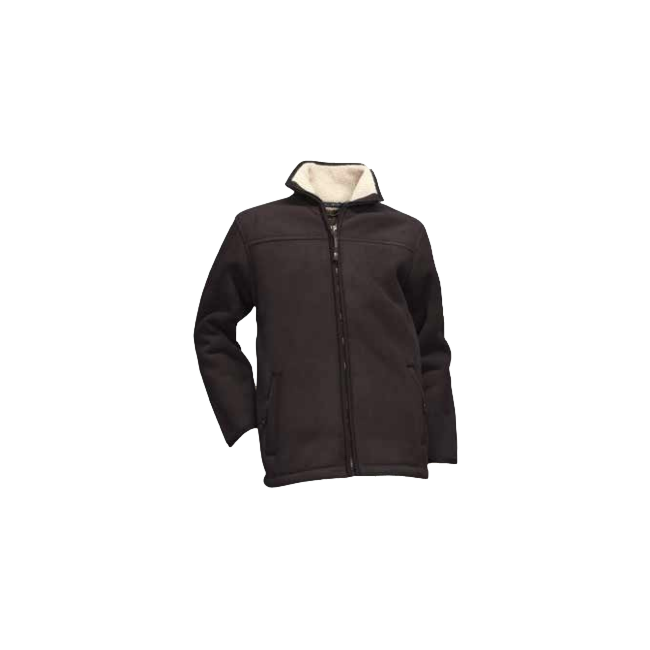 Sherpa-gefütterter Fleece-Blouson Rinde braun - LMA