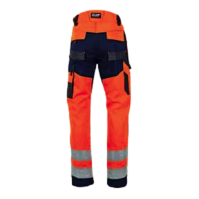 Warnschutzhose Authentic Polarisation neon-orange und marineblau - LMA
