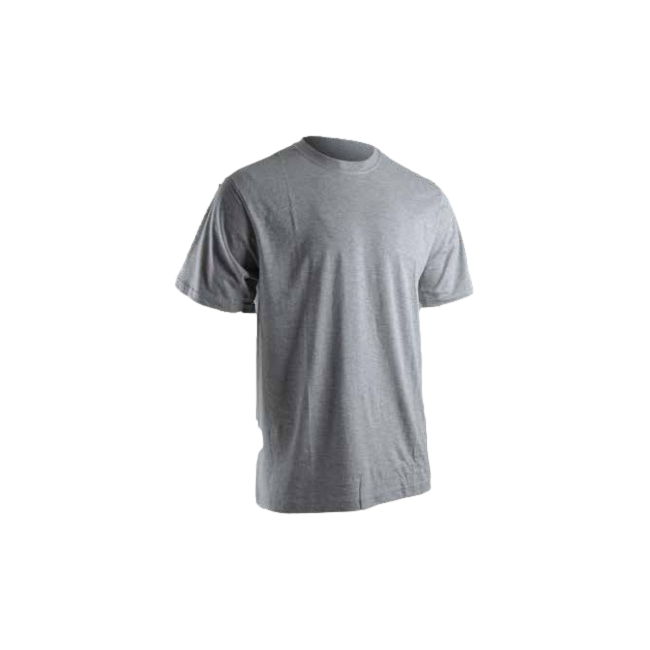 Set 3 effen t-shirts korte mouwen Lyon Grijs zwart en blauw - LMA
