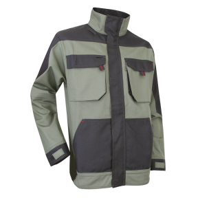 Veste bicolore paysagiste Pioche Kaki et gris nuit - LMA