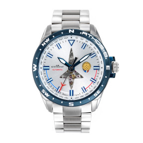 Automatische Herrenuhr ATHOS 8 Silber - Patrouille de France